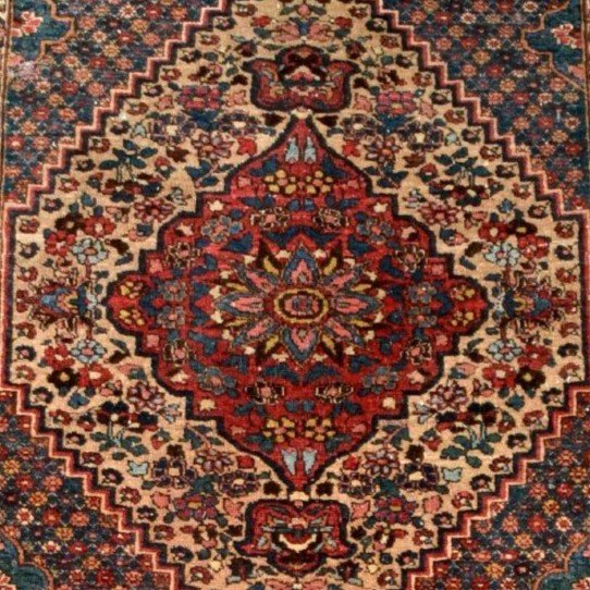 Antique Bakhtiar Carpet, 137 Cm X 203 Cm, Hand-knotted Wool In Persia, Iran, Late 19th Century-photo-5