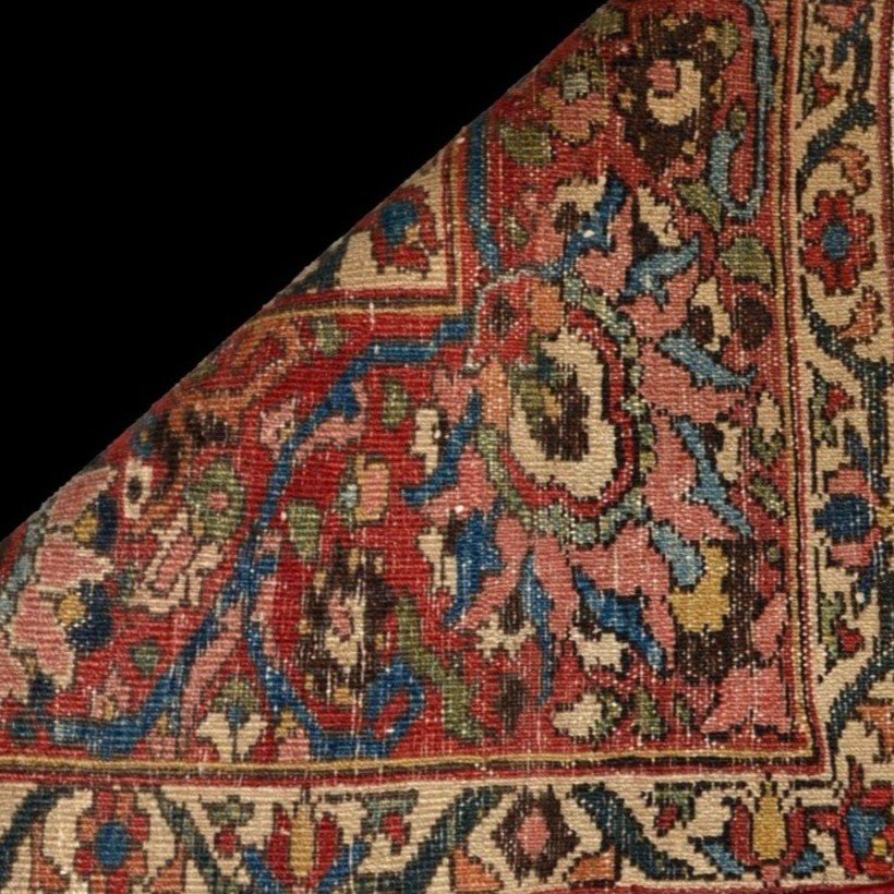 Antique Bakhtiar Carpet, 137 Cm X 203 Cm, Hand-knotted Wool In Persia, Iran, Late 19th Century-photo-7