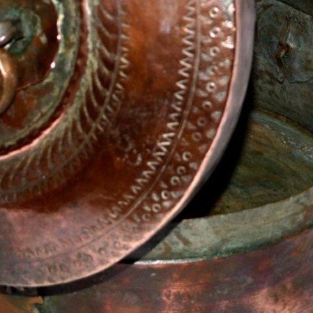 Chapati Box, Bread, In Red Copper, India, Rajasthan Region, Early 20th Century-photo-3