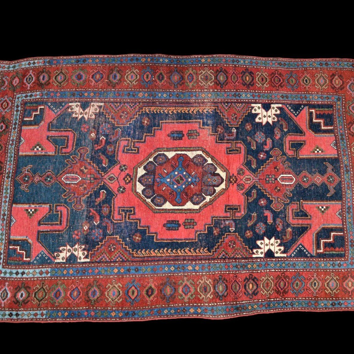 Kazak Lambalo Carpet, 125 X 194 Cm, Hand-knotted Wool, Caucasus, 1970-photo-3