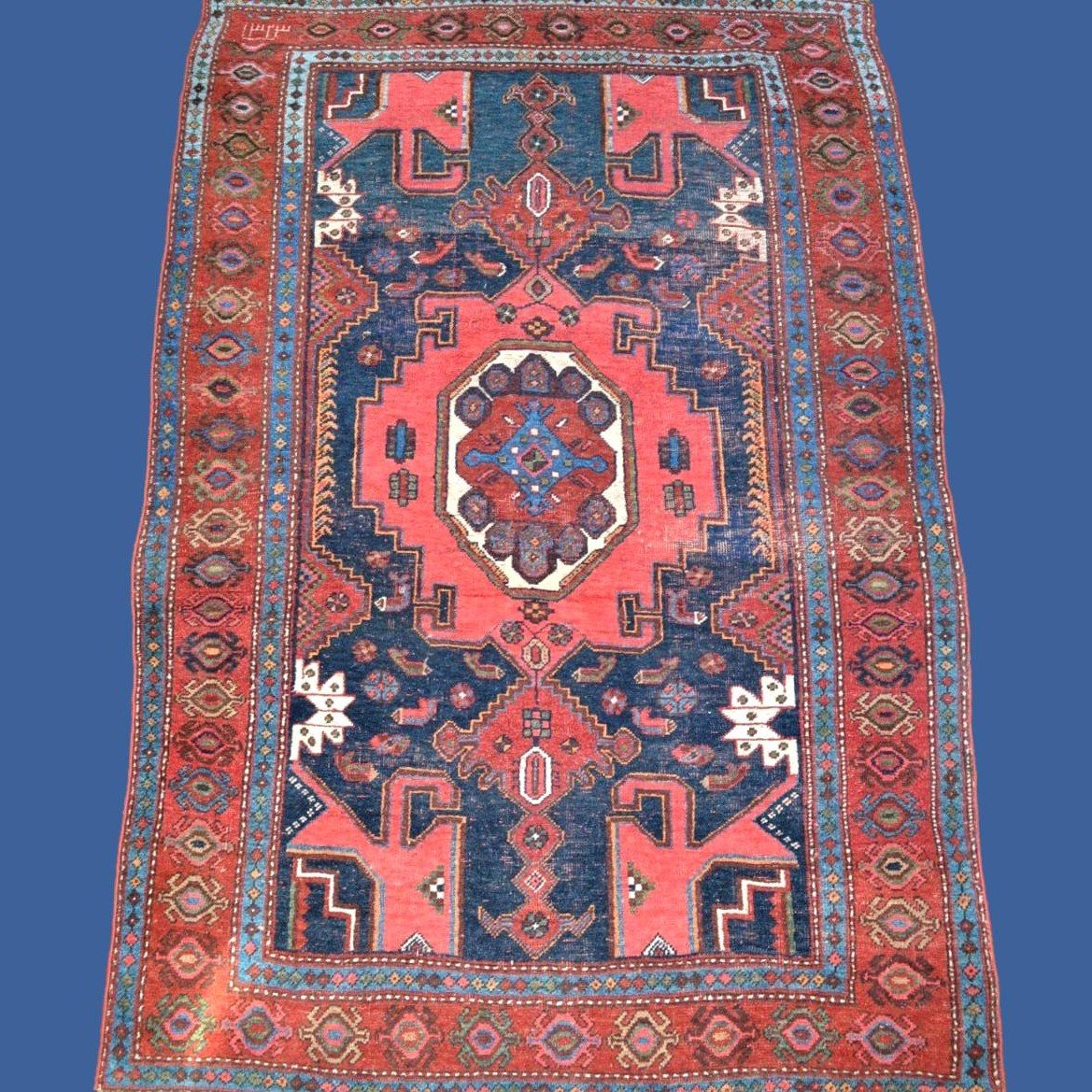 Kazak Lambalo Carpet, 125 X 194 Cm, Hand-knotted Wool, Caucasus, 1970-photo-8