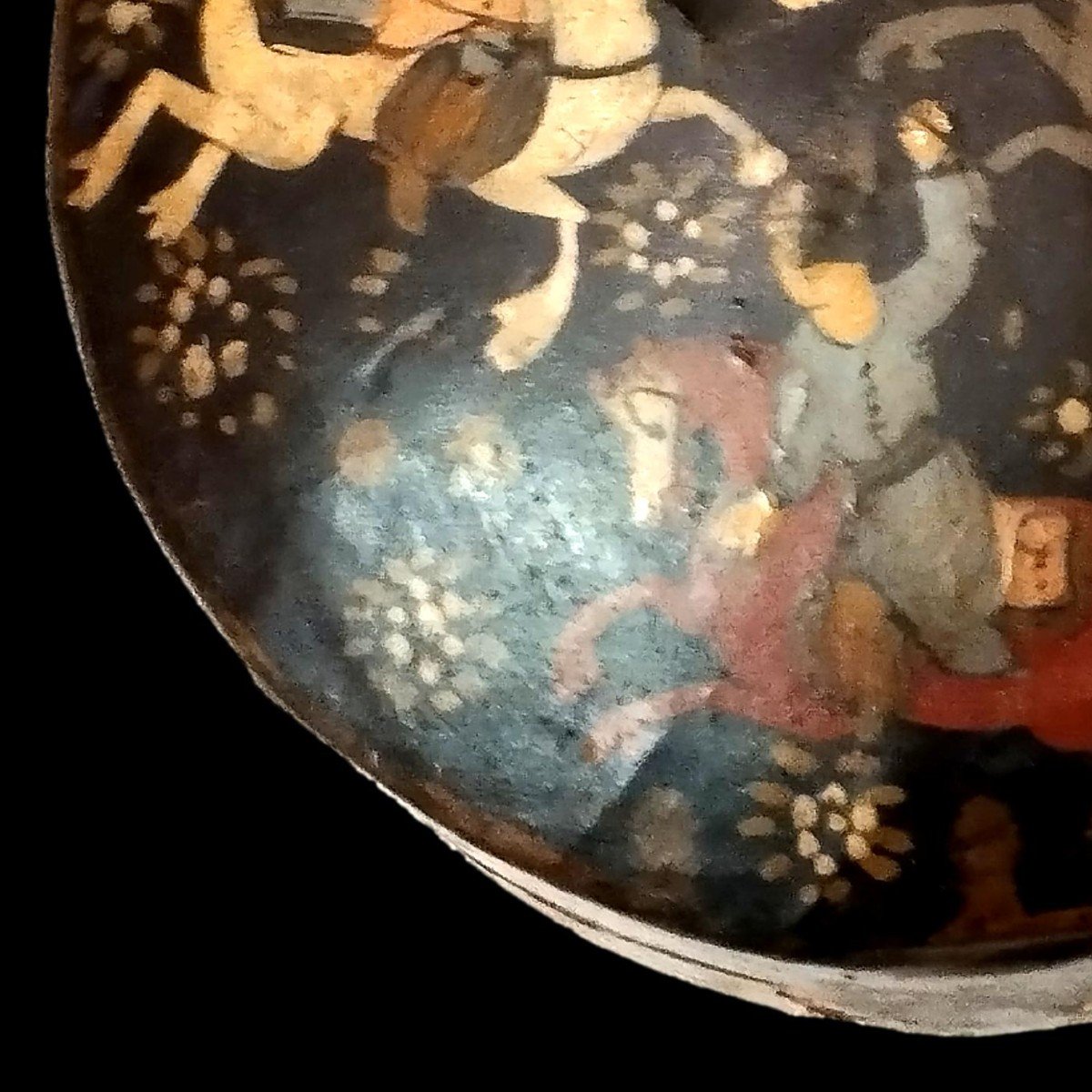 Kadjar Box In Hand-painted Papier-mâché With Polo Players, Iran, 19th Century-photo-1