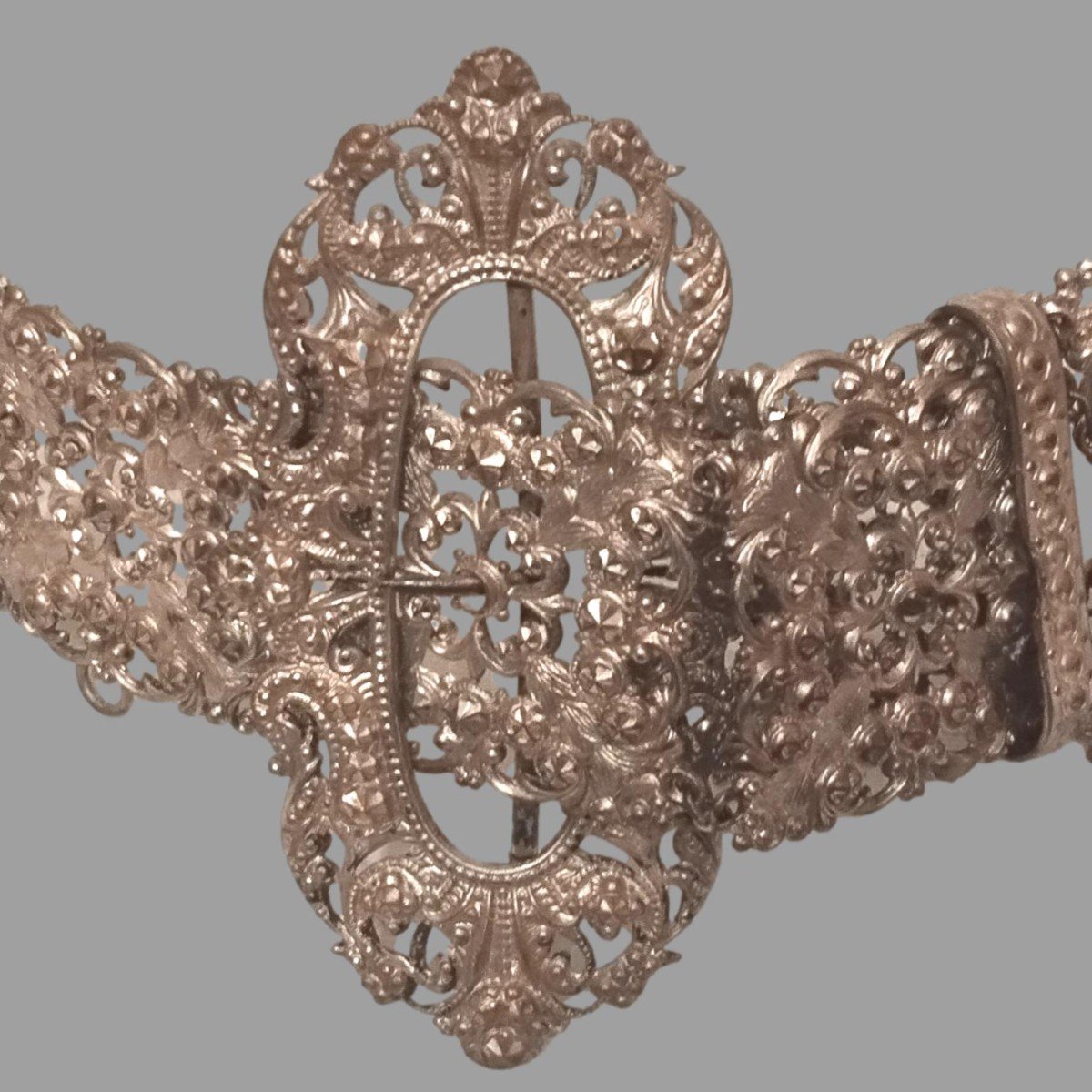 Complete Bridal Belt, Silver, Ottoman Empire Circa 1900 - 1920, Very Good Condition-photo-3