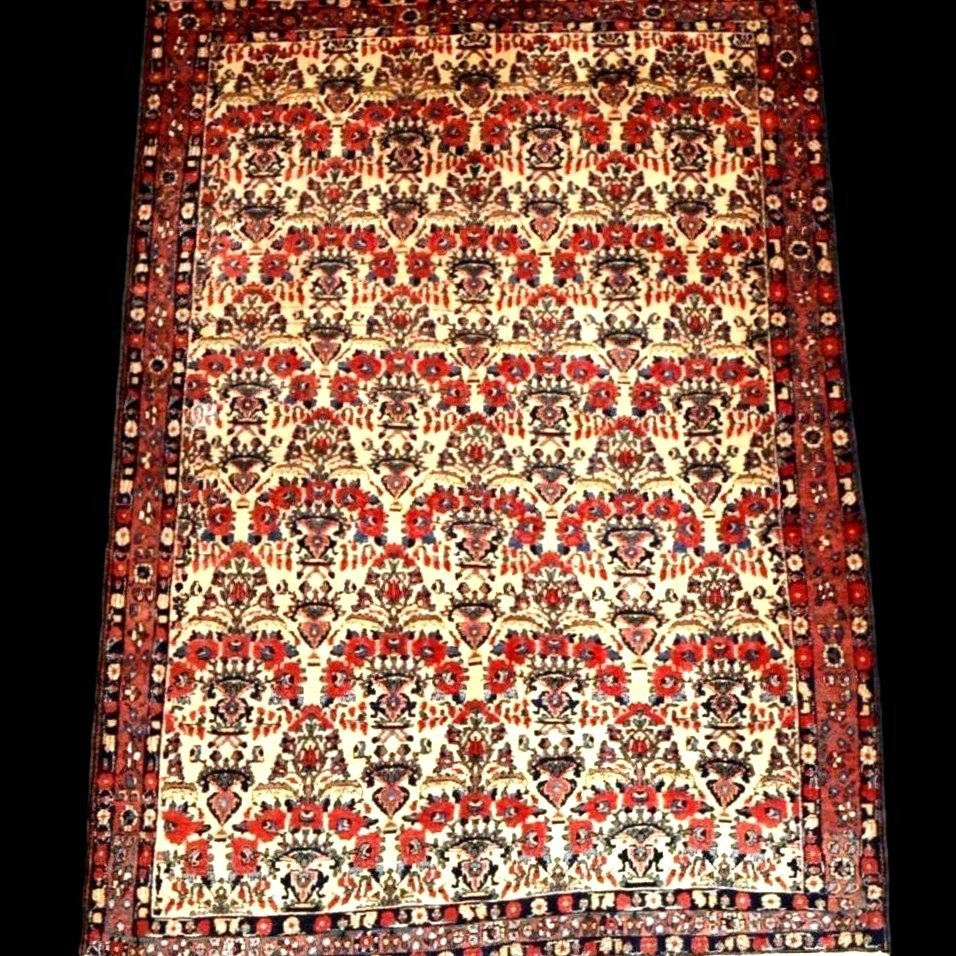 Tapis Abadeh , 162 x 220 cm, laine nouée main en Iran dans la première partie du XXème siècle-photo-2