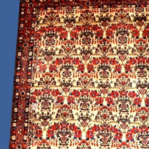 Tapis Abadeh , 162 x 220 cm, laine nouée main en Iran dans la première partie du XXème siècle-photo-4