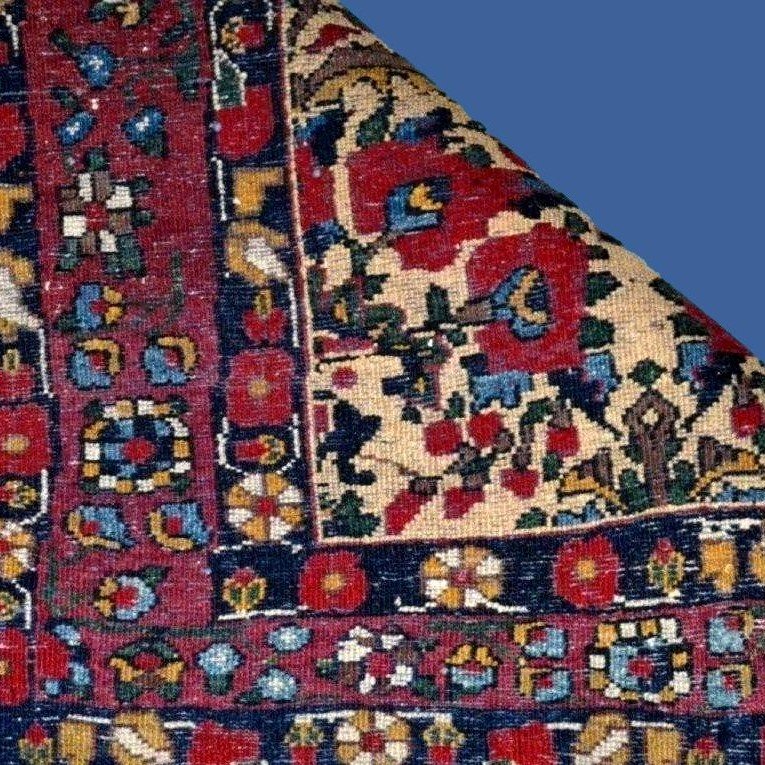 Tapis Abadeh , 162 x 220 cm, laine nouée main en Iran dans la première partie du XXème siècle-photo-7