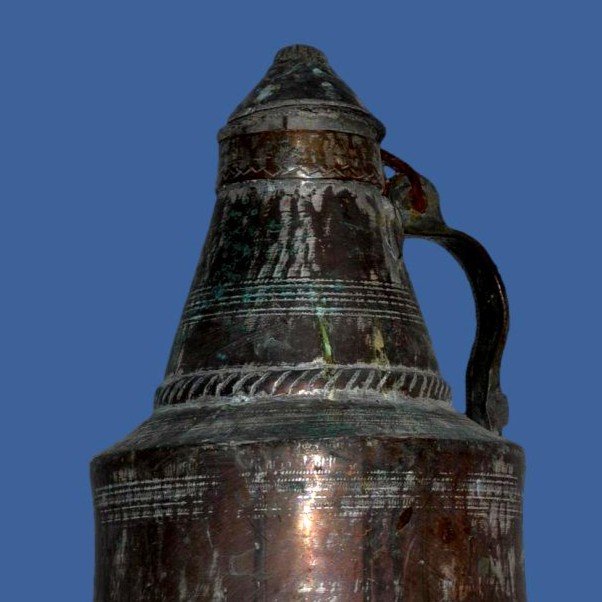 Water Pot Called "su Kabi" In Tinned Copper, From Turkey, Early 20th Century-photo-3