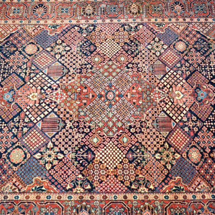 Tapis Samam ancien, 132 x 198 cm, laine nouée main en Iran vers 1920 - 1930, tapis méconnu-photo-3