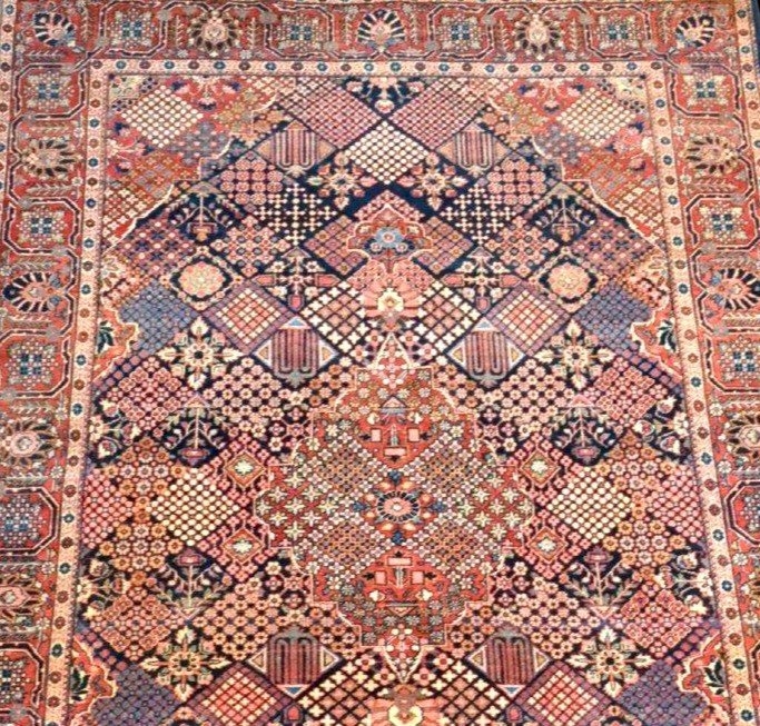 Tapis Samam ancien, 132 x 198 cm, laine nouée main en Iran vers 1920 - 1930, tapis méconnu-photo-1