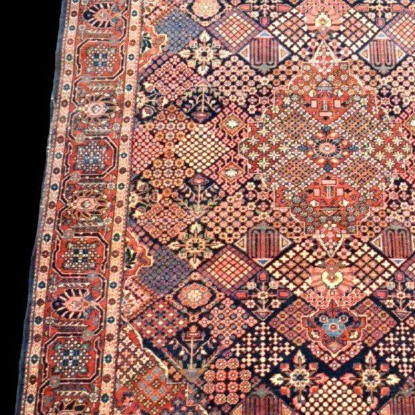 Tapis Samam ancien, 132 x 198 cm, laine nouée main en Iran vers 1920 - 1930, tapis méconnu-photo-2