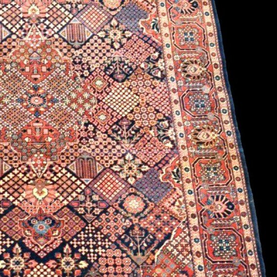 Tapis Samam ancien, 132 x 198 cm, laine nouée main en Iran vers 1920 - 1930, tapis méconnu-photo-3