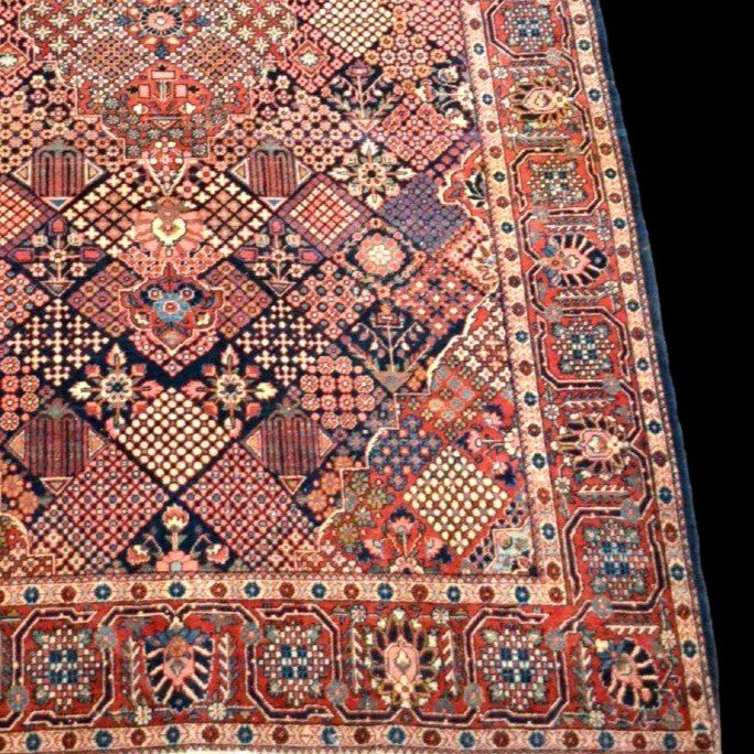 Tapis Samam ancien, 132 x 198 cm, laine nouée main en Iran vers 1920 - 1930, tapis méconnu-photo-6