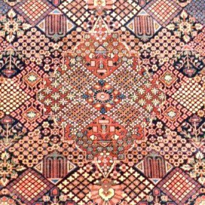 Tapis Samam ancien, 132 x 198 cm, laine nouée main en Iran vers 1920 - 1930, tapis méconnu