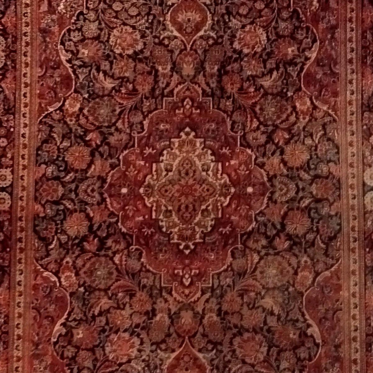 Kashan Rug, 136 X 205 Cm, Hand-knotted Wool In Iran Circa 1960 - 1970, Very Good Used Condition-photo-2