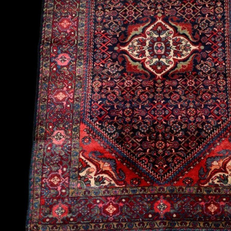 Tapis Malayer,150 cm x 217 cm, laine nouée main en Iran vers 1970 en très bon état-photo-4