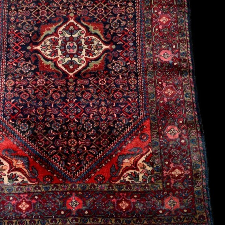 Tapis Malayer,150 cm x 217 cm, laine nouée main en Iran vers 1970 en très bon état-photo-5