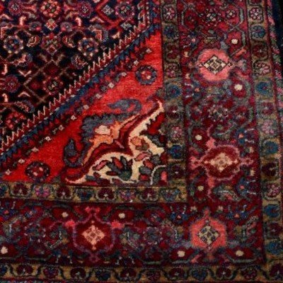 Tapis Malayer,150 cm x 217 cm, laine nouée main en Iran vers 1970 en très bon état-photo-6