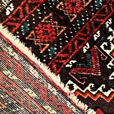 Tapis Baloutche, 95 x 158 cm, laine sur laine nouée main en Afghanistan, milieu du XXème Siècle-photo-7