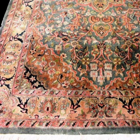 Sarouk Carpet, Indo-persian Kanchipur, 113 X 182 Cm, Hand-knotted Wool Circa 1980, In Very Good Condition-photo-4