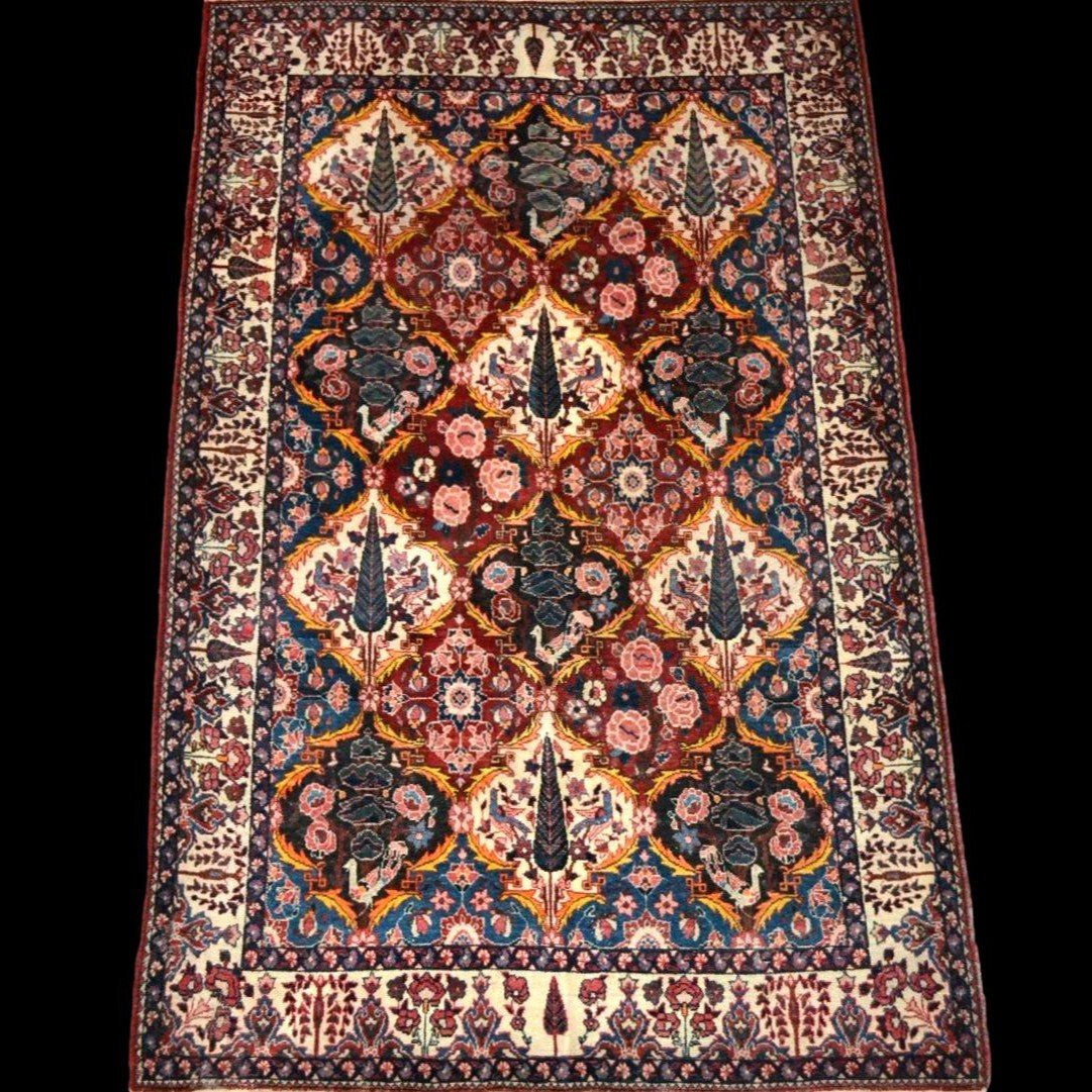 Bakhtiar "shotour" Carpet 142 X 223 Cm, Hand-knotted Wool, Iran, Kadjar Dynasty, End Of The 19th Century-photo-2