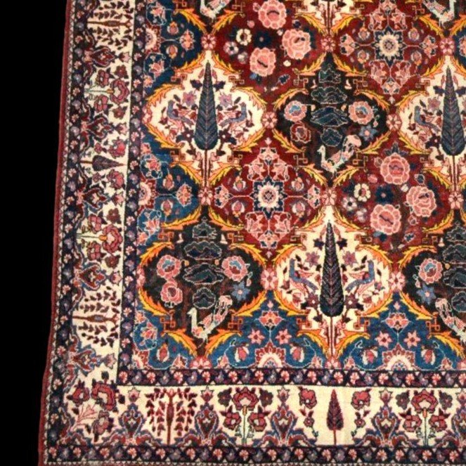 Tapis Bakhtiar "shotour"142 x 223 cm, laine nouée main, Iran, dynastie Kadjar, fin du XIXème S-photo-2