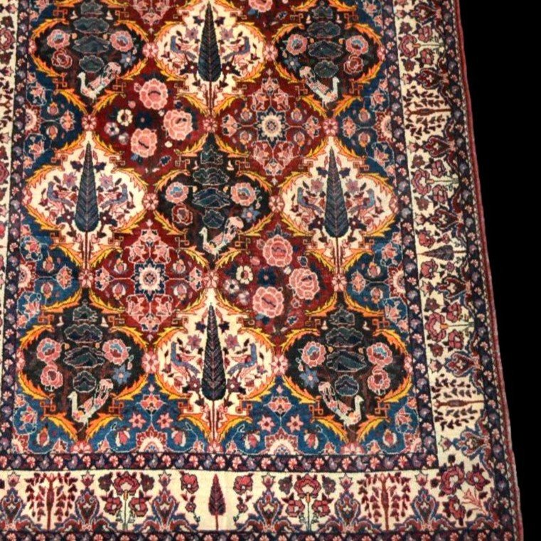 Tapis Bakhtiar "shotour"142 x 223 cm, laine nouée main, Iran, dynastie Kadjar, fin du XIXème S-photo-3