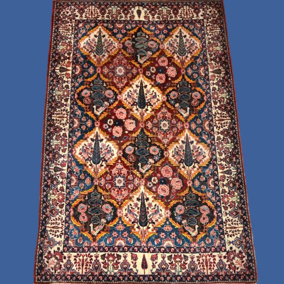 Bakhtiar "shotour" Carpet 142 X 223 Cm, Hand-knotted Wool, Iran, Kadjar Dynasty, End Of The 19th Century-photo-6