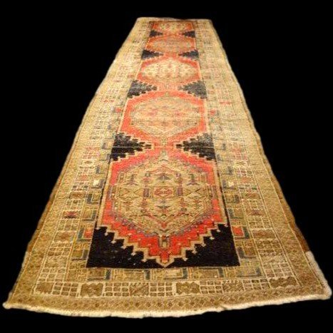 Sarab Gallery Rug Called "loafers" 103 X 455 Cm, Hand-knotted Wool, Iran, Late 19th Early 20th Century-photo-3