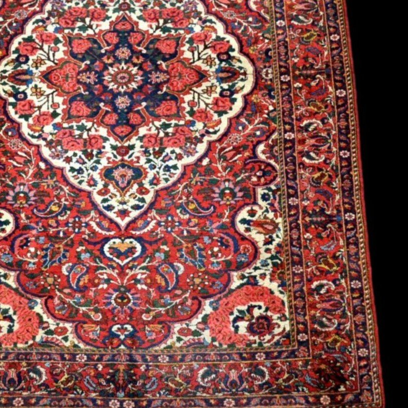 Antique Bakhtiar Rug, 147 X 211 Cm, Hand-knotted Wool In Iran Circa 1920 - 1930, Very Good Condition-photo-5