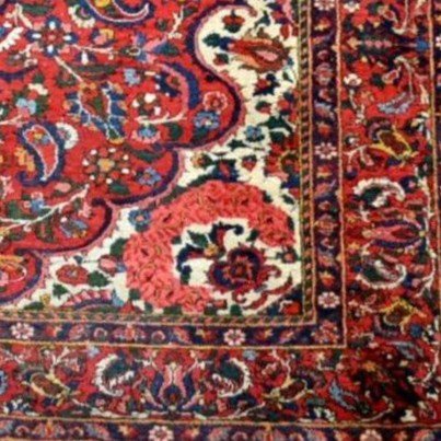 Antique Bakhtiar Rug, 147 X 211 Cm, Hand-knotted Wool In Iran Circa 1920 - 1930, Very Good Condition-photo-6