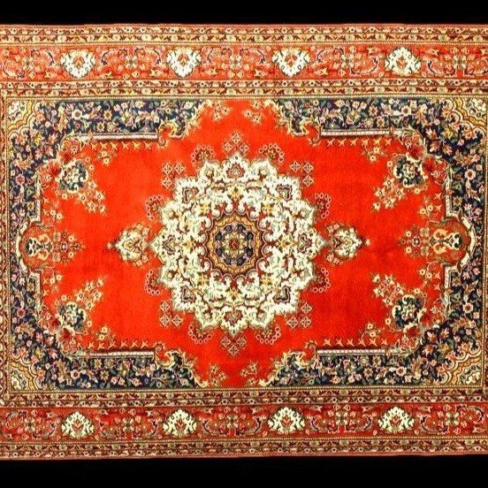 Kayseri Medallion Rug, 170 X 236 Cm, Hand-knotted Wool In Türkiye Circa 1970, In Perfect Condition-photo-3