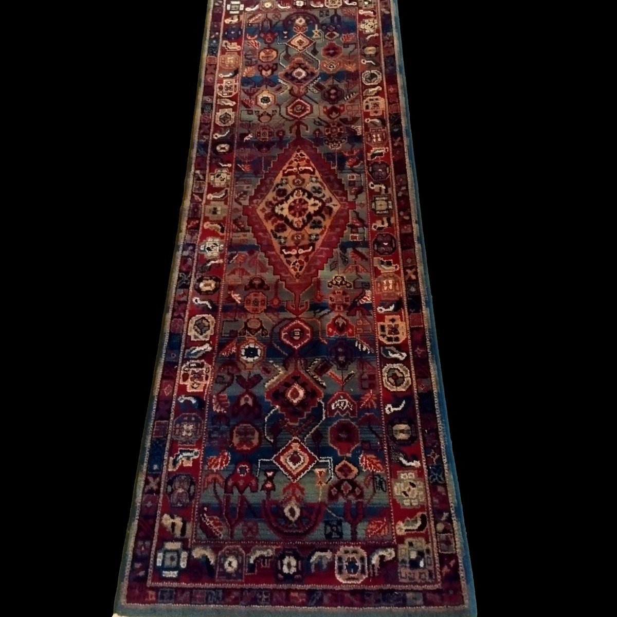 Mechkabad Gallery Rug, 87 Cm X 270 Cm, Hand-knotted Wool In Iran Circa 1970, Perfect Condition-photo-2