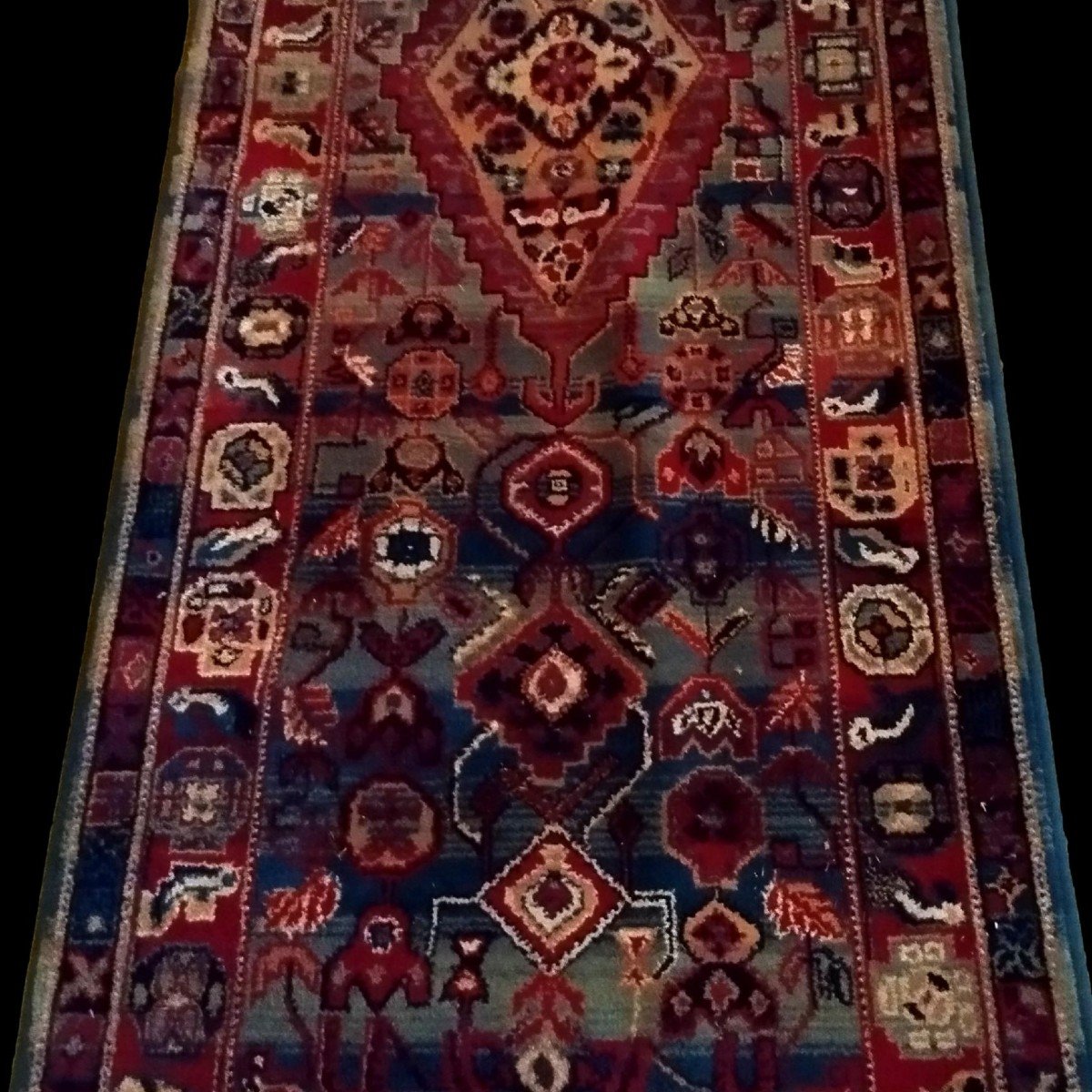 Mechkabad Gallery Rug, 87 Cm X 270 Cm, Hand-knotted Wool In Iran Circa 1970, Perfect Condition-photo-4