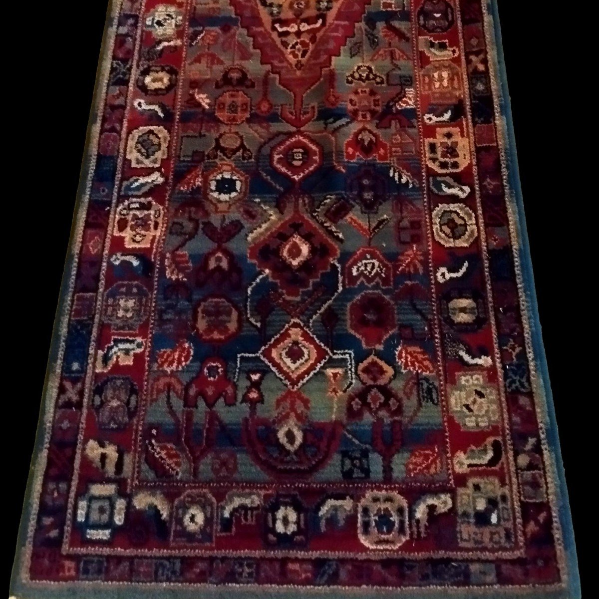 Mechkabad Gallery Rug, 87 Cm X 270 Cm, Hand-knotted Wool In Iran Circa 1970, Perfect Condition-photo-1