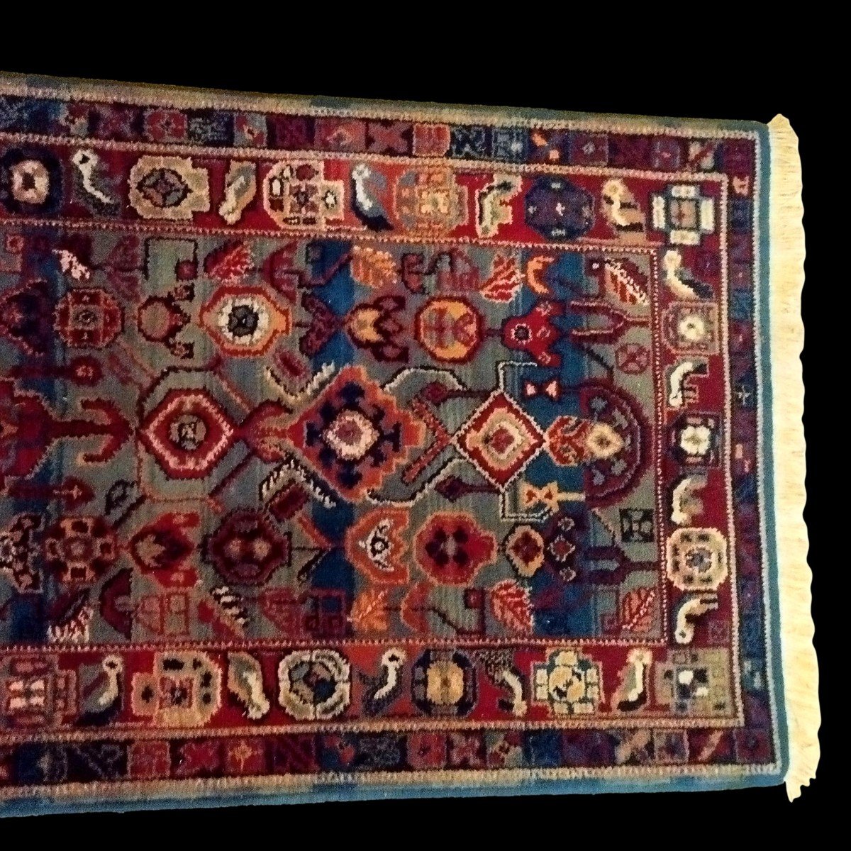 Mechkabad Gallery Rug, 87 Cm X 270 Cm, Hand-knotted Wool In Iran Circa 1970, Perfect Condition-photo-3