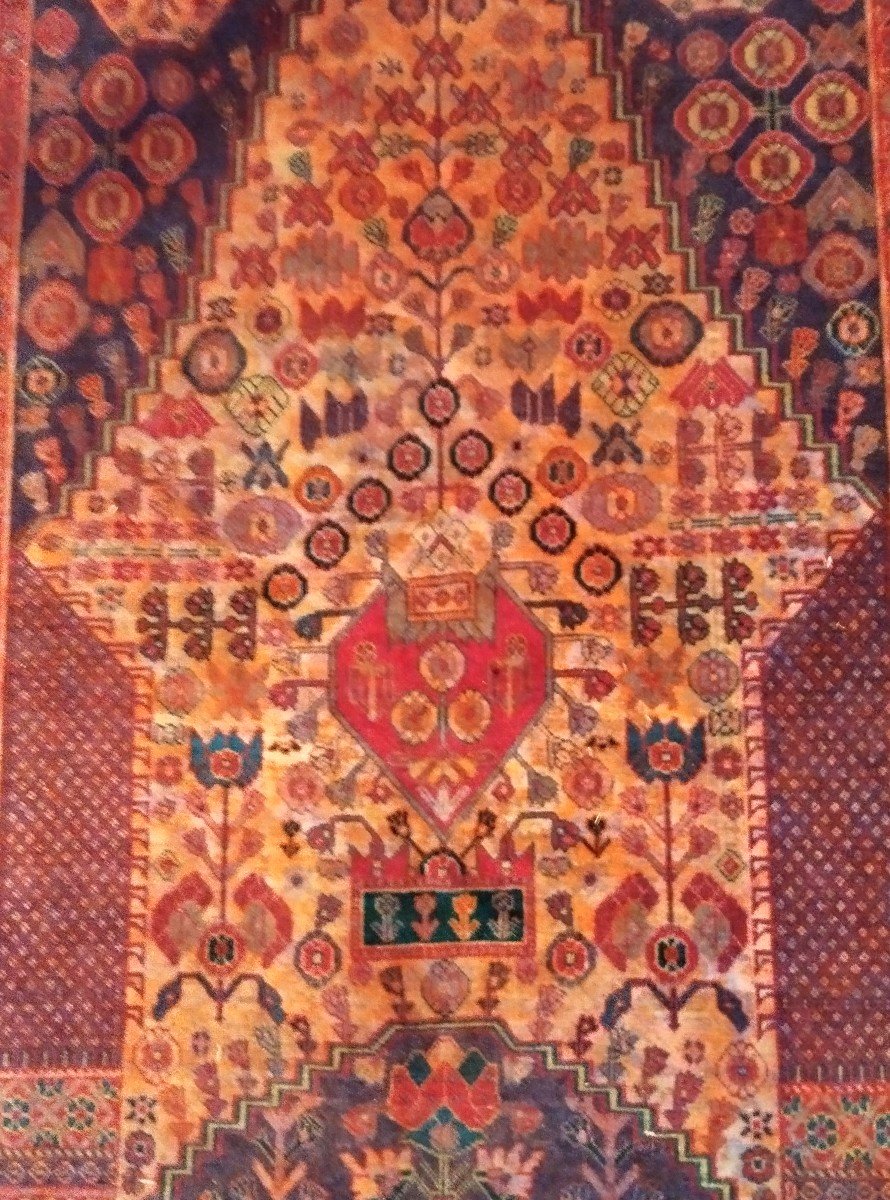 Gashgaï Rug, 102 X 150 Cm, Hand-knotted Wool In Iran Circa 1970, Very Good Condition-photo-2