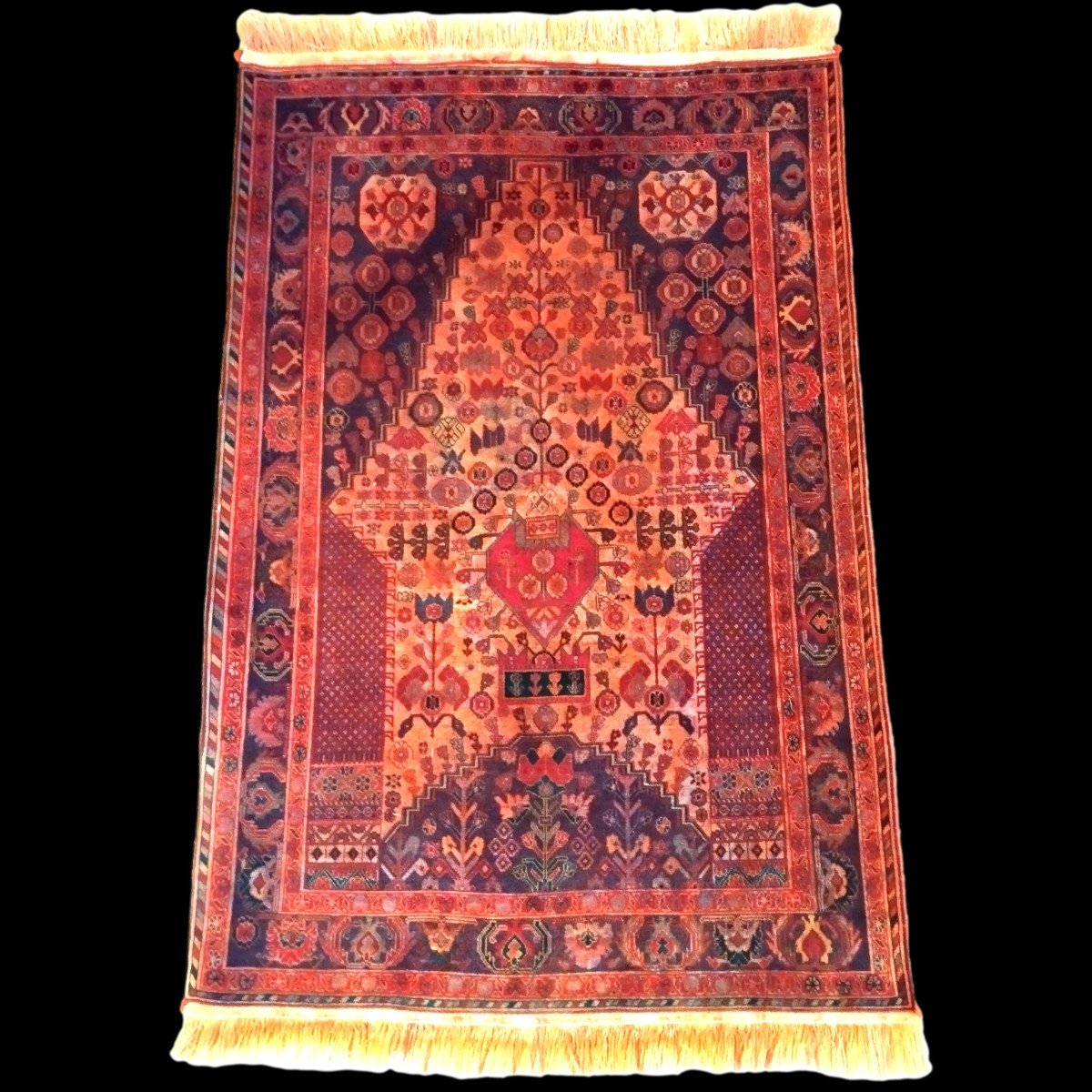 Gashgaï Rug, 102 X 150 Cm, Hand-knotted Wool In Iran Circa 1970, Very Good Condition-photo-3