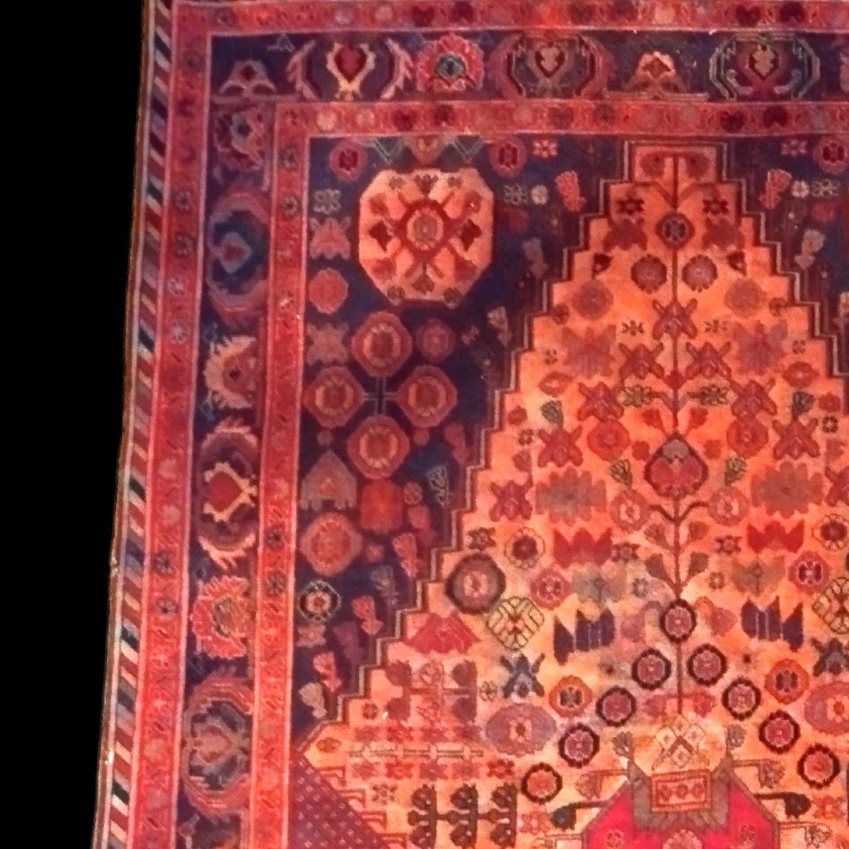 Gashgaï Rug, 102 X 150 Cm, Hand-knotted Wool In Iran Circa 1970, Very Good Condition-photo-4