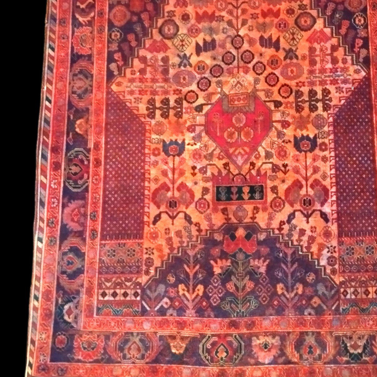 Gashgaï Rug, 102 X 150 Cm, Hand-knotted Wool In Iran Circa 1970, Very Good Condition-photo-3