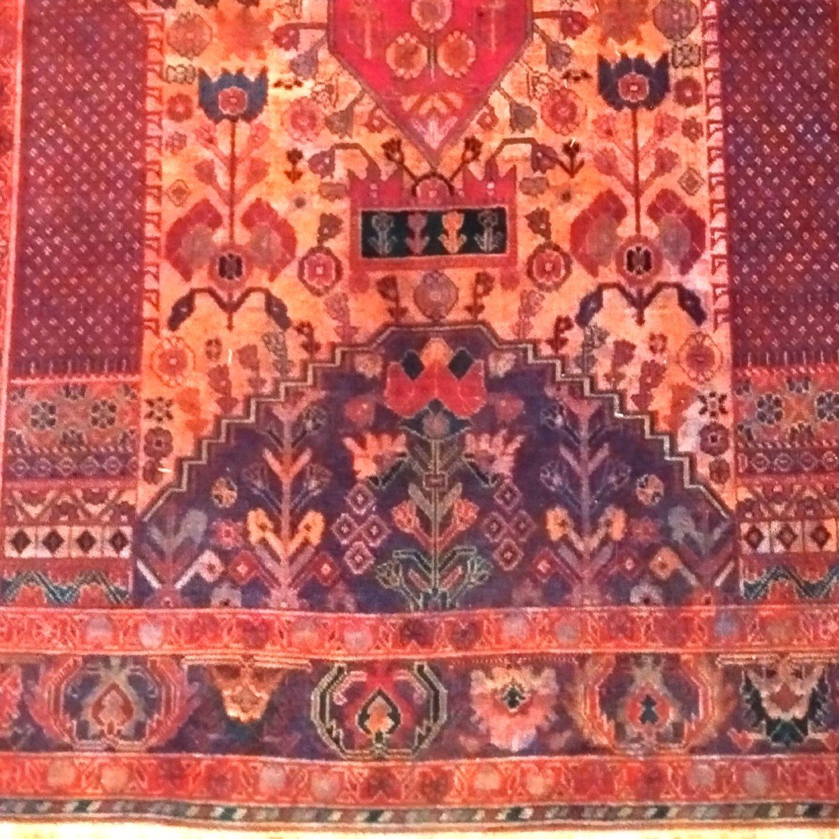 Gashgaï Rug, 102 X 150 Cm, Hand-knotted Wool In Iran Circa 1970, Very Good Condition-photo-5