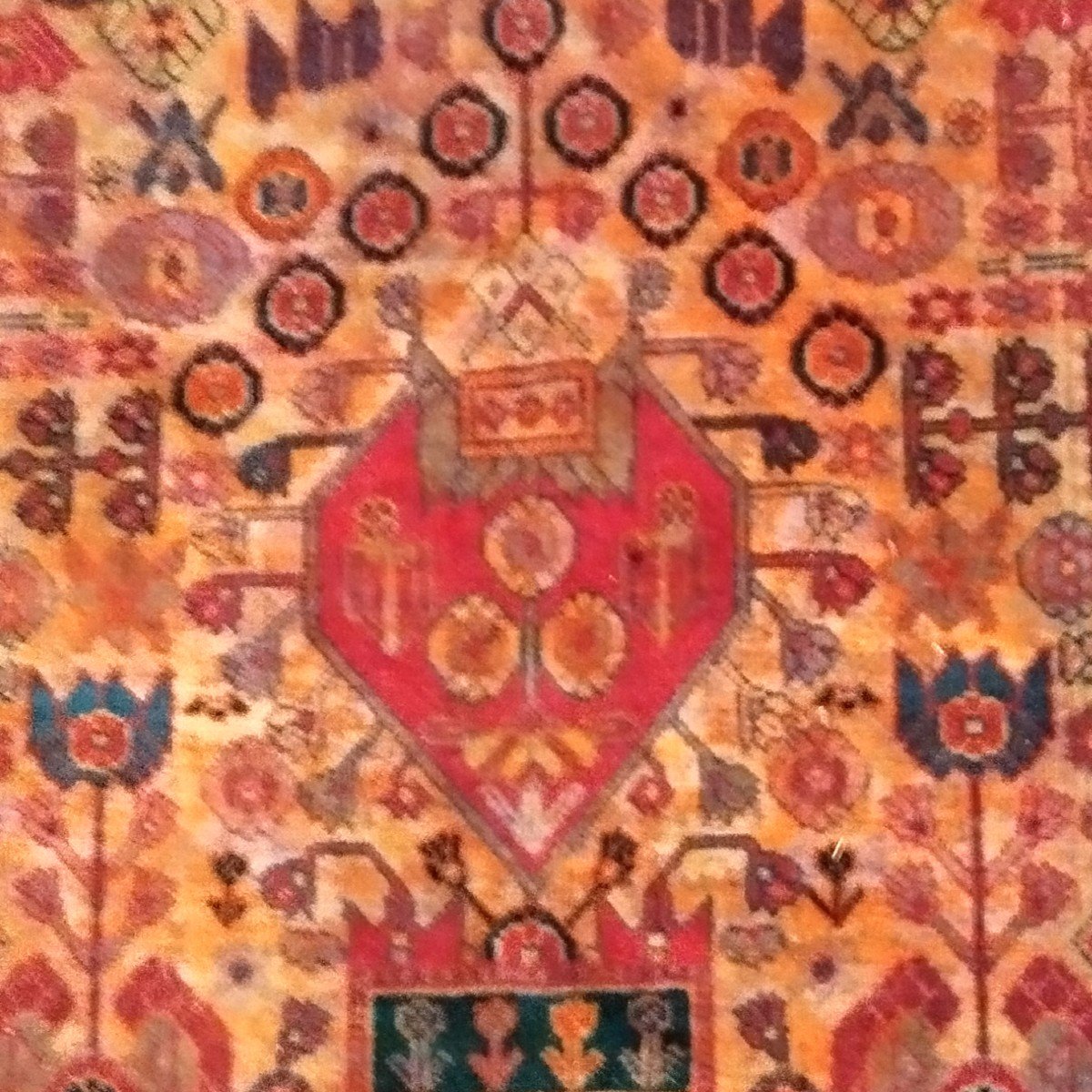 Gashgaï Rug, 102 X 150 Cm, Hand-knotted Wool In Iran Circa 1970, Very Good Condition