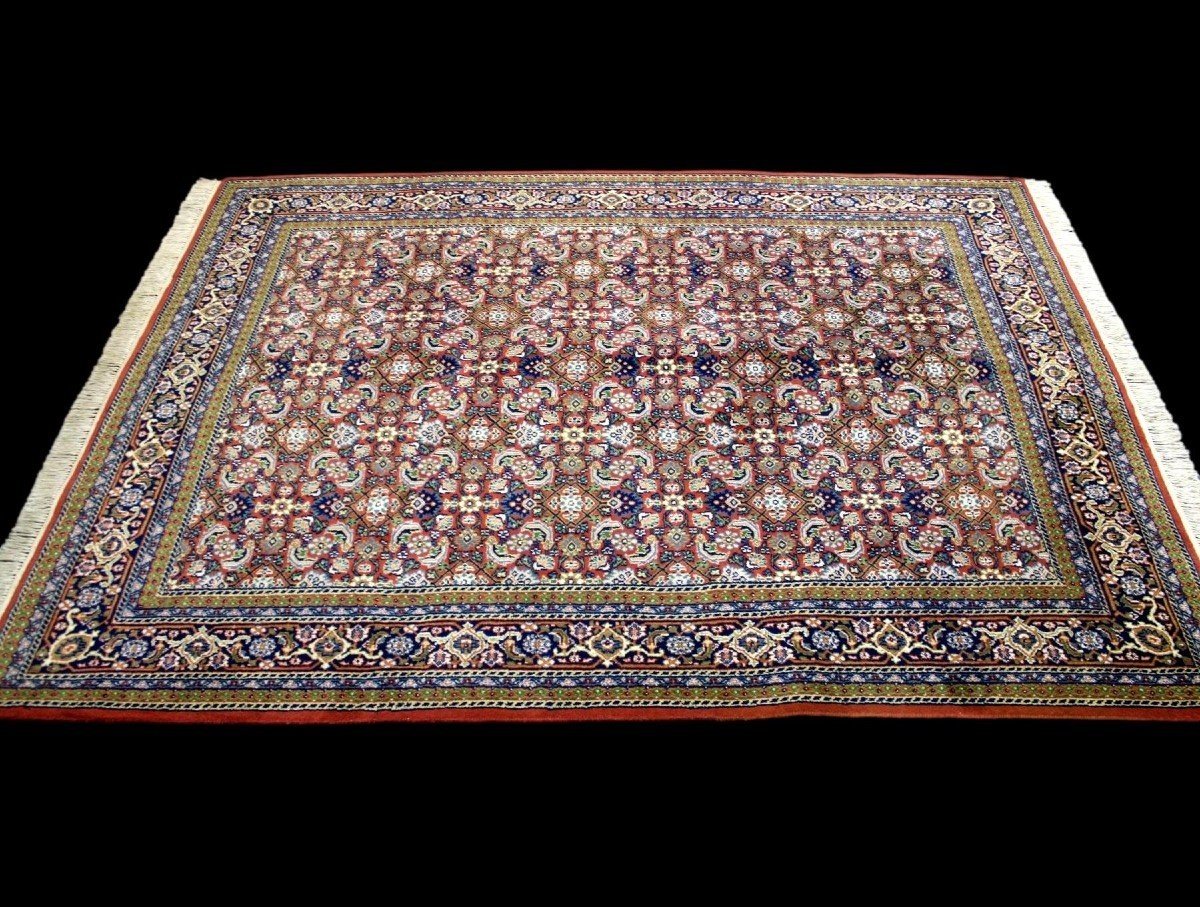 Tapis Tabriz Khoy, 195 cm x 258 cm, laine nouée main vers 1980 en très bon état-photo-4