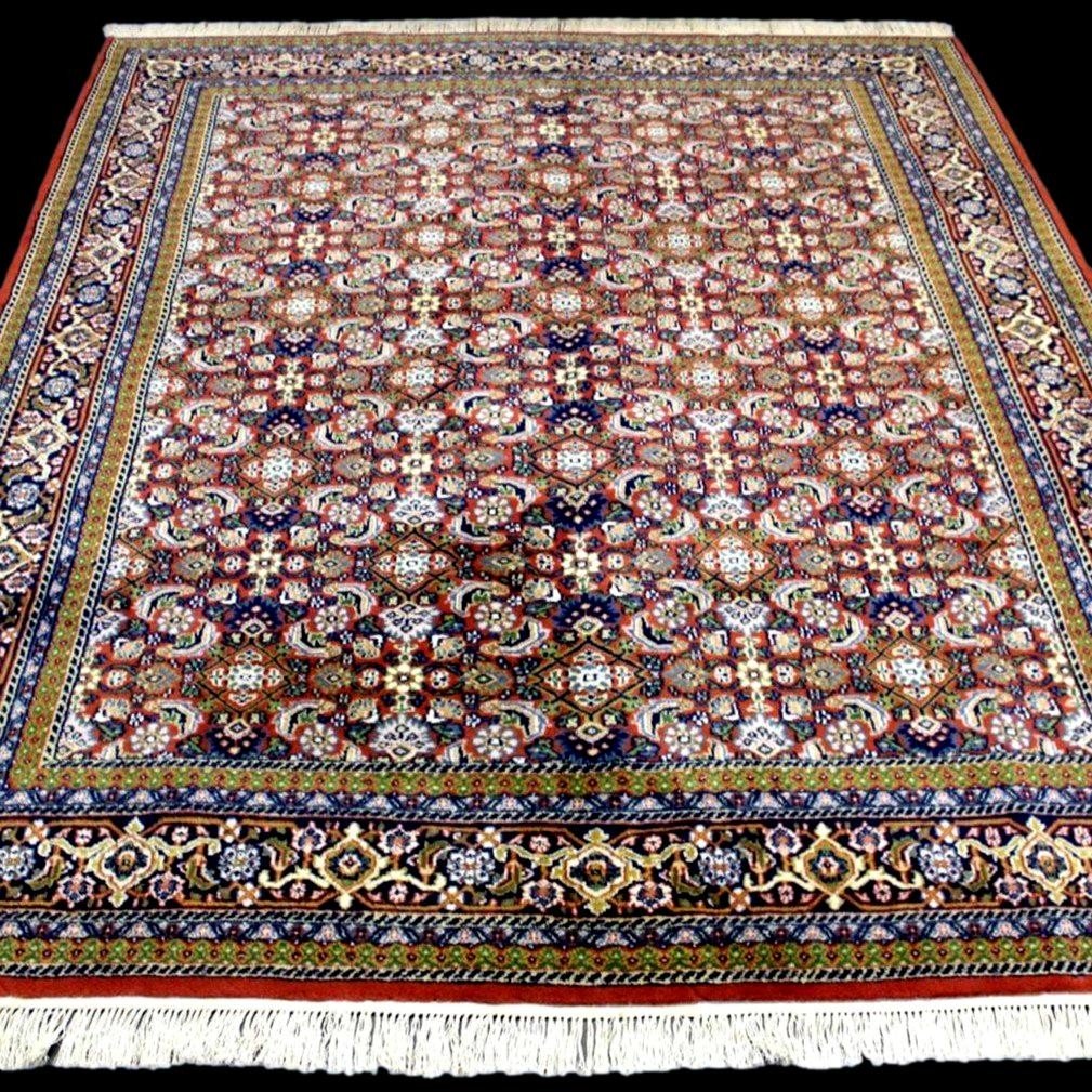 Tapis Tabriz Khoy, 195 cm x 258 cm, laine nouée main vers 1980 en très bon état-photo-4