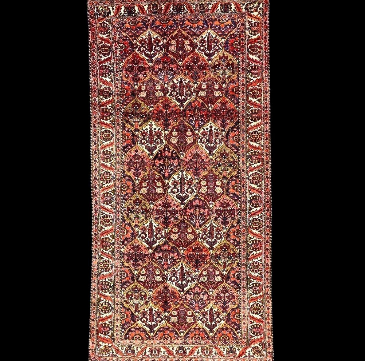 Tapis, galerie Bakhtiar, 150 x 302 cm, laine nouée main en Iran vers 1970-1980, parfait état-photo-3