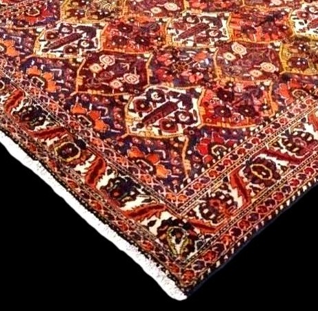 Carpet, Bakhtiar Gallery, 150 X 302 Cm, Hand-knotted Wool In Iran Circa 1970-1980, Perfect Condition-photo-7