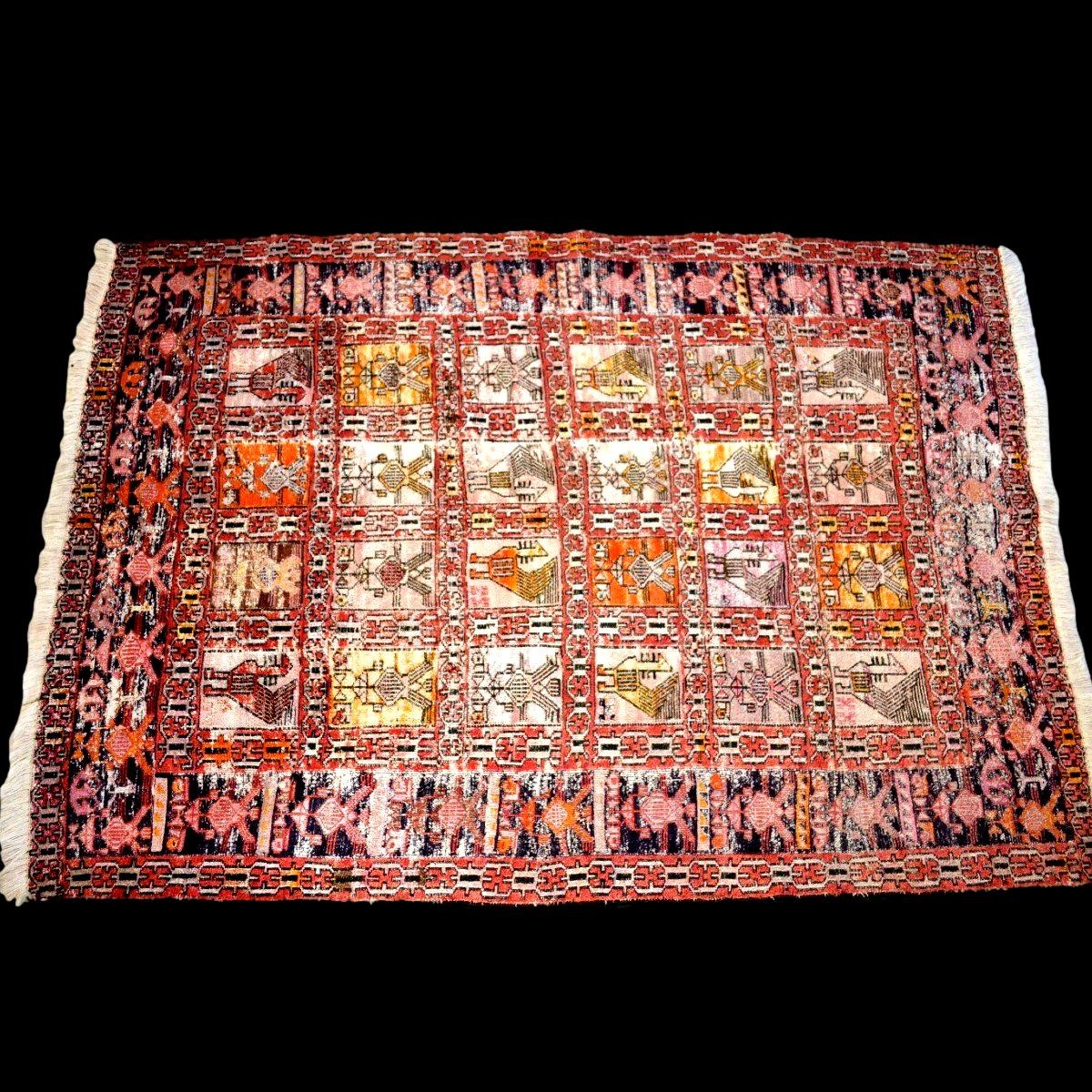 Rug - Kilim Soumak, 100 X 150 Cm, Finely Hand-knotted Wool In The Caucasus, Mid-20th Century-photo-3