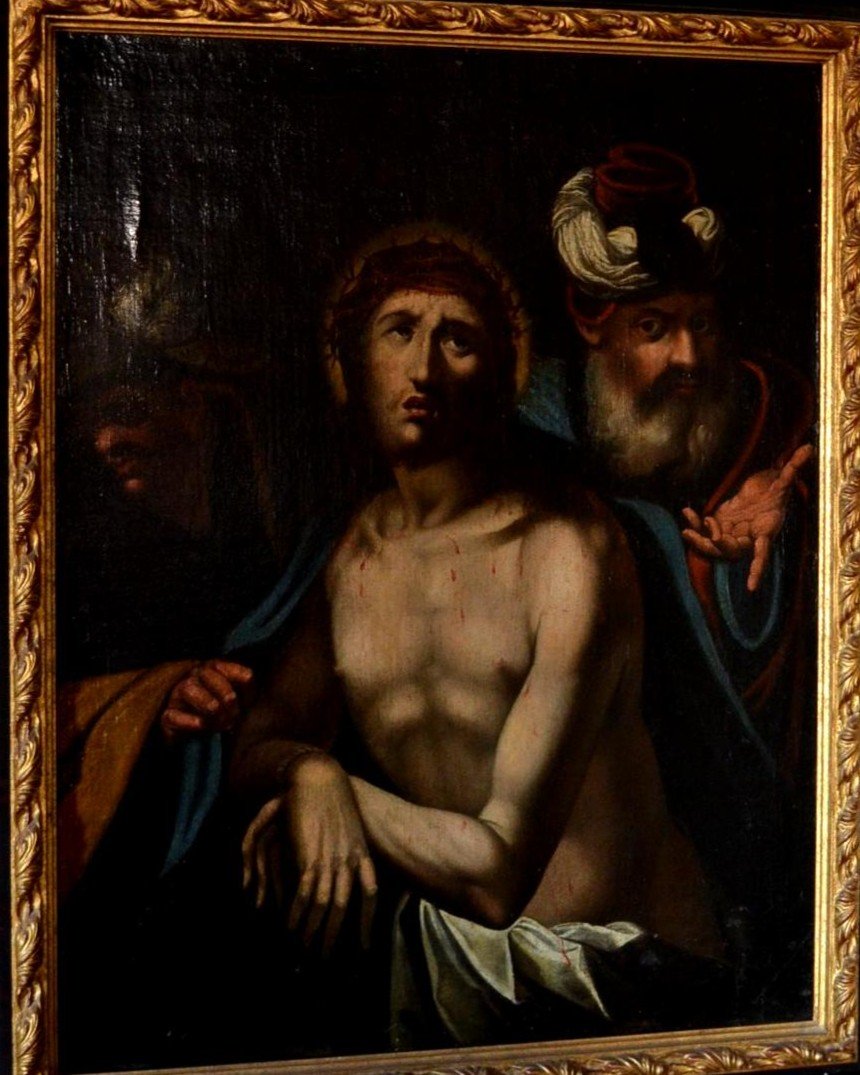 Parrocel Workshop ,seventeenth Century Period " Ecce Homo " Oil On Canvas, XVIIcy-photo-8