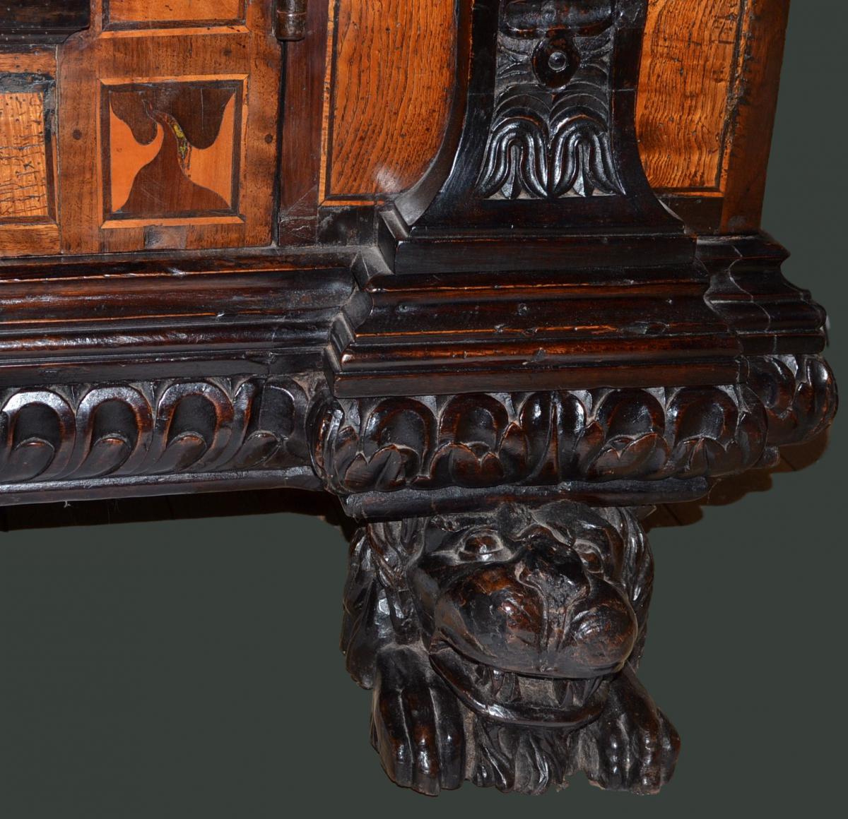 Buffet Inlaid Netherlands, Netherlands XVII Century, Perfect Condition-photo-4