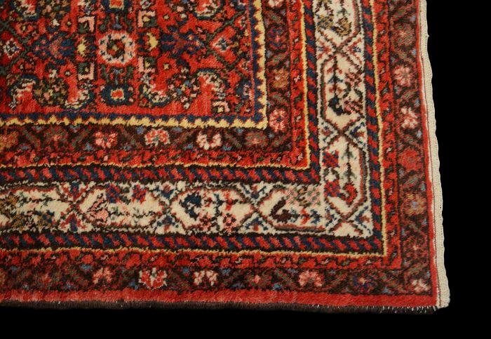 Tapis Persan Macchad, décor Khorassan, 235 cm x 312 cm, Iran, Laine nouée main, 1980, superbe-photo-1