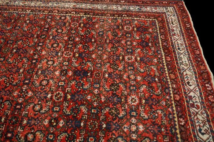 Tapis Persan Macchad, décor Khorassan, 235 cm x 312 cm, Iran, Laine nouée main, 1980, superbe-photo-2